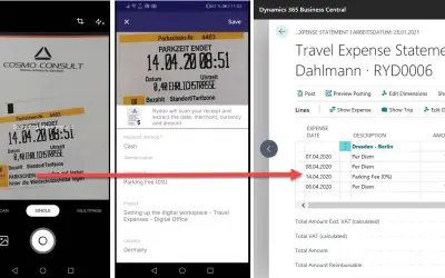 COSMO Travel Expense Management for Microsoft 365 — screenshot