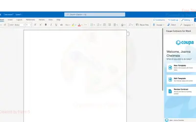 Coupa Contracts for Word for Microsoft 365 — screenshot