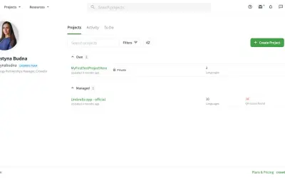 Crowdin for Microsoft 365 — screenshot
