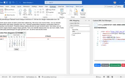 Custom XML Part Manager for Microsoft 365 — screenshot