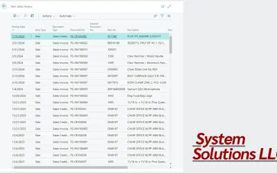 Customer Item Sales History for Microsoft 365 — screenshot