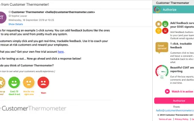 Customer Thermometer for Microsoft 365 — screenshot