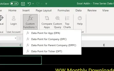 data.ai on Excel for Microsoft 365 — screenshot