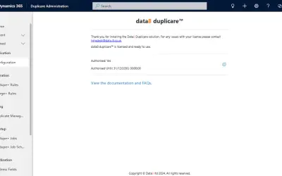 Data8 Duplicare™ – Advanced Duplicate Detection & Deduplication for Improved Data Quality for Microsoft 365 — screenshot