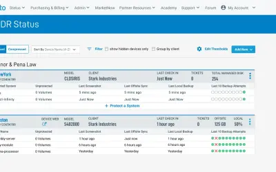 Datto Backup for Microsoft Azure - for Managed Service Providers (MSPs) for Microsoft 365 — screenshot