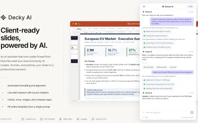 Decky AI for Microsoft 365 — screenshot