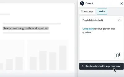 DeepL for Powerpoint for Microsoft 365 — screenshot