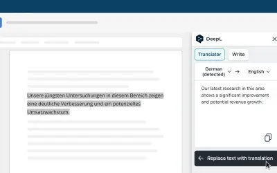DeepL for Word for Microsoft 365 — screenshot