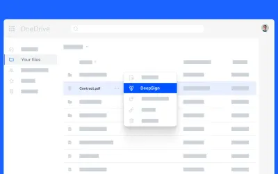 DeepSign Integration for Sharepoint for Microsoft 365 — screenshot