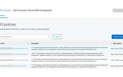 Dell Command | Secure BIOS Configuration for Microsoft 365 — screenshot