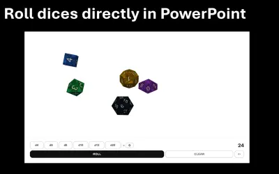 Dice Roller for PowerPoint for Microsoft 365 — screenshot