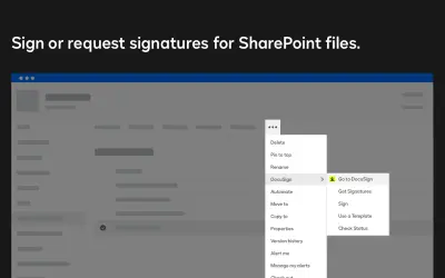 Docusign for SharePoint Online for Microsoft 365 — screenshot