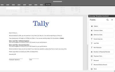 Docusign Template Assistant for Word for Microsoft 365 — screenshot