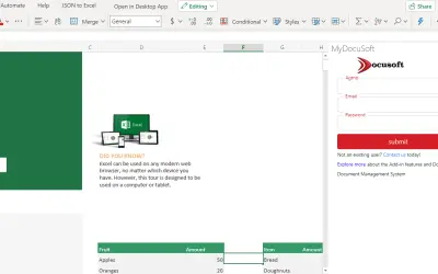 DocuSoft Add-in for Microsoft 365 — screenshot