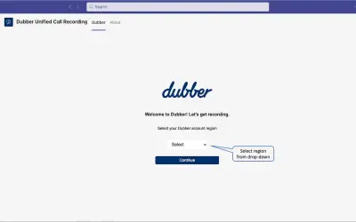 Dubber Unified Call Recording for Microsoft 365 — screenshot