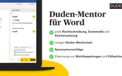 Duden-Mentor-Textprüfung for Microsoft 365 — screenshot