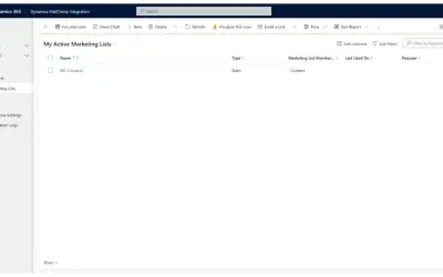 Dynamica MailChimp Integration for Microsoft 365 — screenshot