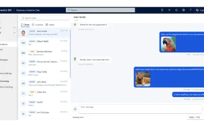 Dynamica SMS Integration for Microsoft 365 — screenshot