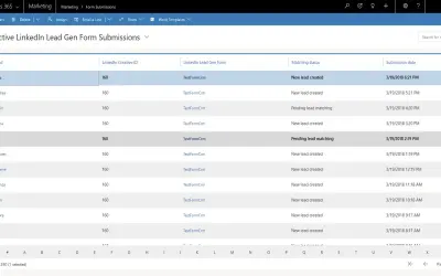 Dynamics 365 Connector for LinkedIn Lead Gen Forms for Microsoft 365 — screenshot