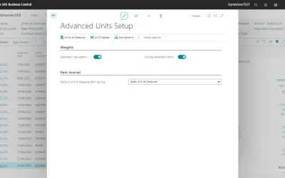 Dynavision Advanced Units for Microsoft 365 — screenshot