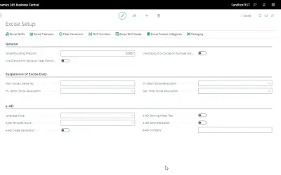 Dynavision Excise Duties for Microsoft 365 — screenshot