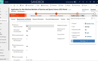 Edu365 | Student Information System (SIS) & Higher Education ERP within Dynamics 365 for Microsoft 365 — screenshot