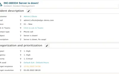 Efecte Service Management for Microsoft 365 — screenshot