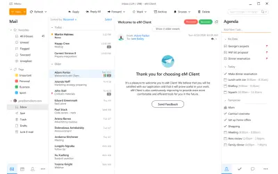 eM Client for Microsoft 365 — screenshot