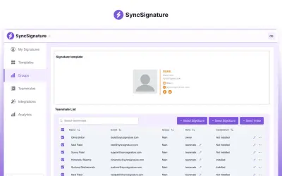 Email Signature Software | SyncSignature for Microsoft 365 — screenshot