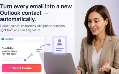Email2Contact for Microsoft 365 — screenshot