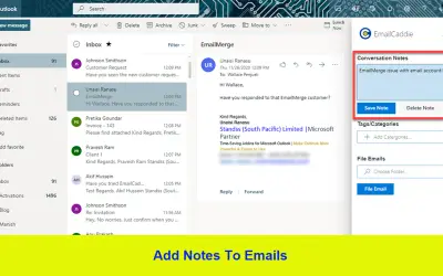 EmailCaddie for Microsoft 365 — screenshot