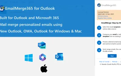 EmailMerge365 - Mail Merge for Outlook for Microsoft 365 — screenshot