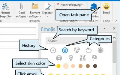 Emojis for Microsoft 365 — screenshot