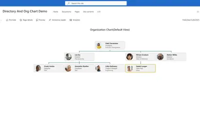 Employee Directory And Organization Chart for Microsoft 365 — screenshot