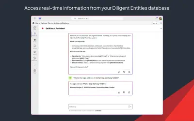 Entities AI Assistant for Microsoft 365 — screenshot