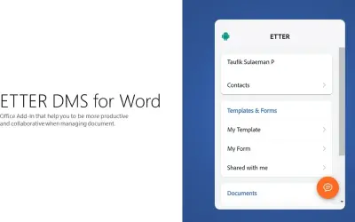 ETTER DMS for Word for Microsoft 365 — screenshot