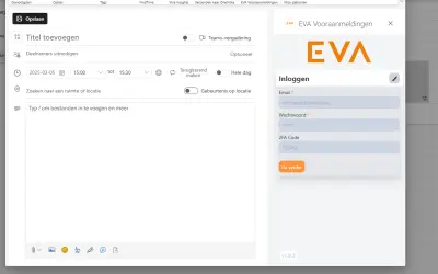 EVA Preregistrations for Microsoft 365 — screenshot