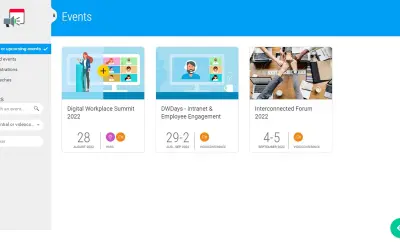 Events - Jalios for Microsoft 365 — screenshot