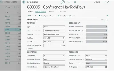 Expense Reports for Microsoft 365 — screenshot
