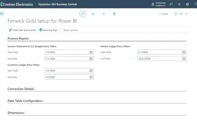 Finance Connector for Power BI for Microsoft 365 — screenshot