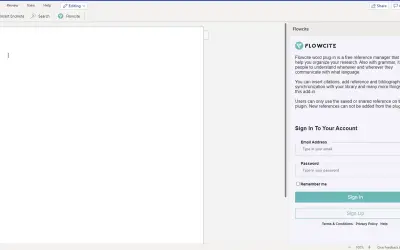 flowcite word plugin for Microsoft 365 — screenshot