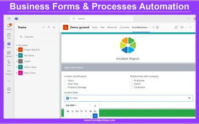 FormMachines for Microsoft 365 — screenshot