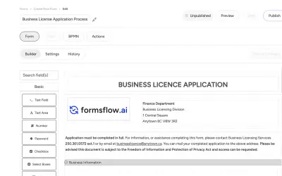 formsflow.ai for Microsoft 365 — screenshot