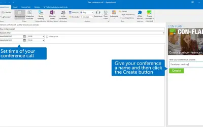 Free Conference Calling for Microsoft 365 — screenshot
