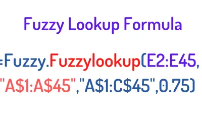 Fuzzy Lookup for Excel for Microsoft 365 — screenshot