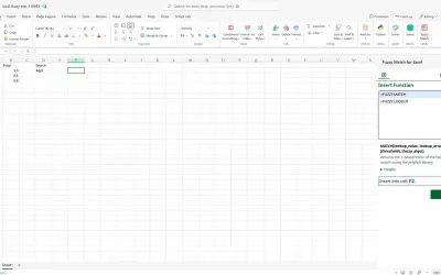 Fuzzy Match for Excel for Microsoft 365 — screenshot