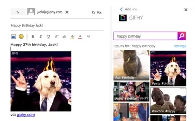 GIPHY for Microsoft 365 — screenshot