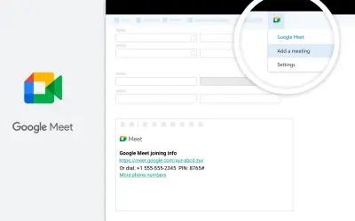 Google Meet Add-In for Microsoft 365 — screenshot