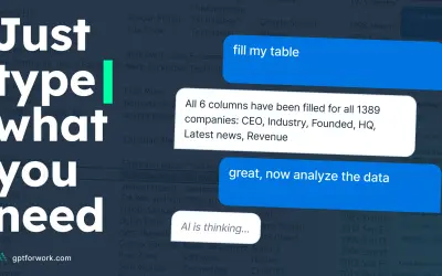 GPT for Excel Word for Microsoft 365 — screenshot