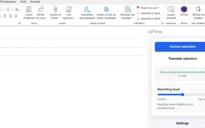 GPTme for Microsoft 365 — screenshot